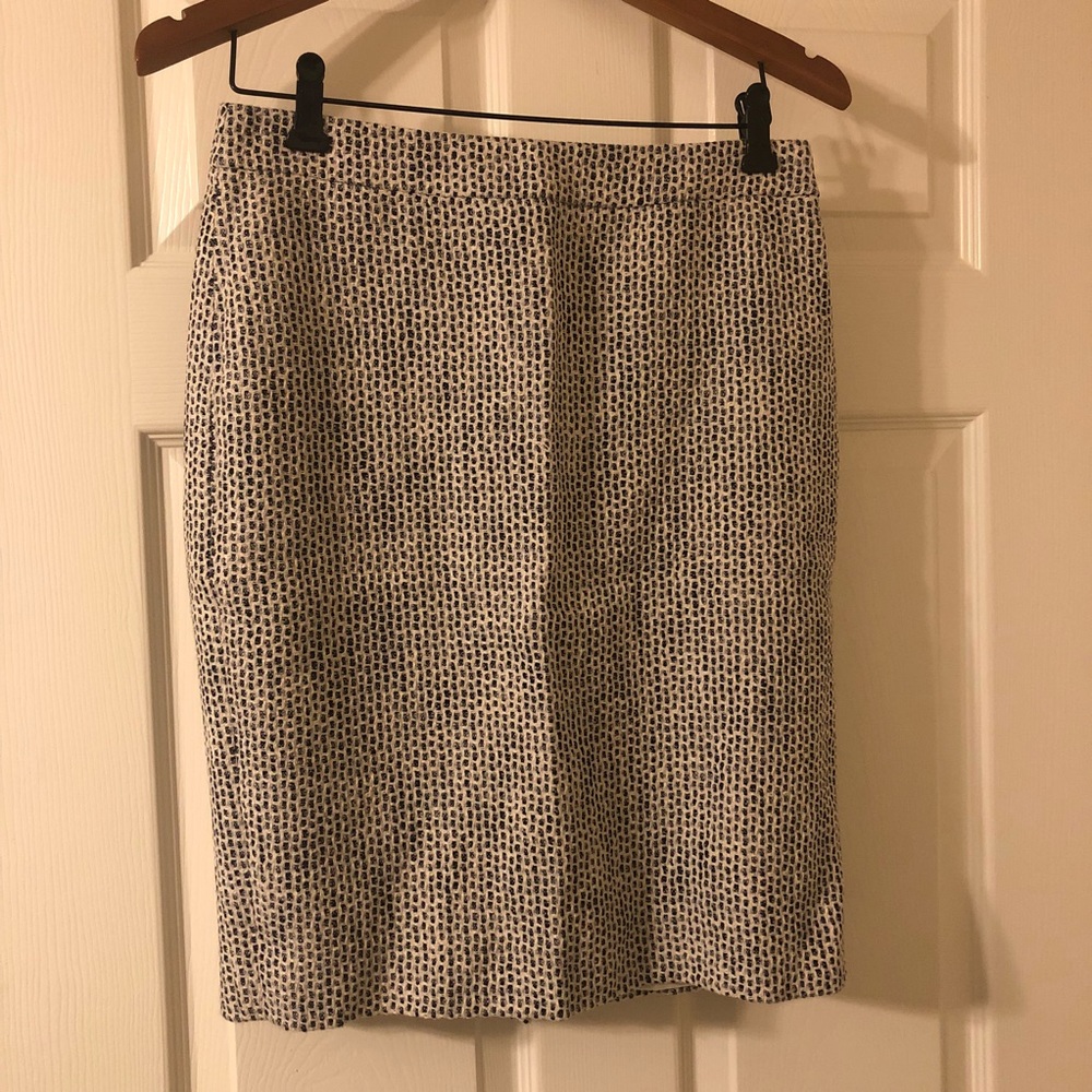 Jcrew black and white pencil skirt